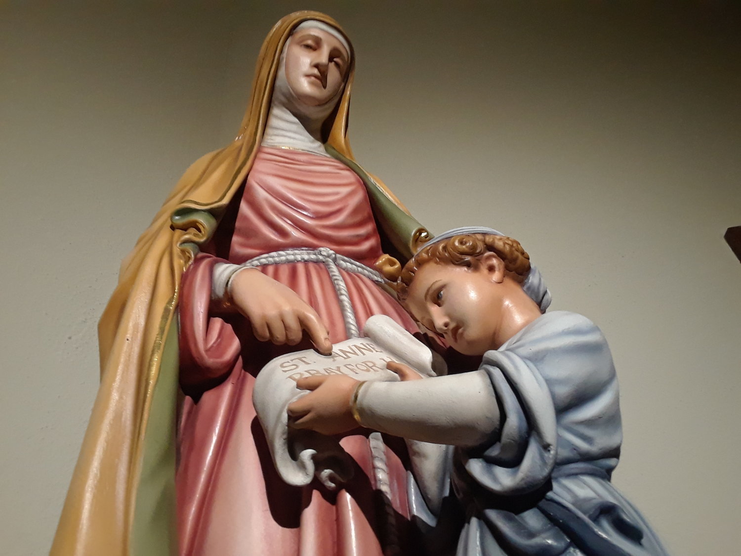 This statue of St. Ann and her grandson, the child Jesus, adorns Immaculate Conception Church in Jefferson City.